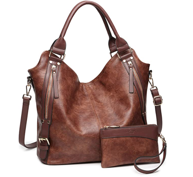 Women Tote Bag Handbags Artificial Leather Fashion Hobo Shoulder Bags with Adjustable Shoulder Strap With Wallet