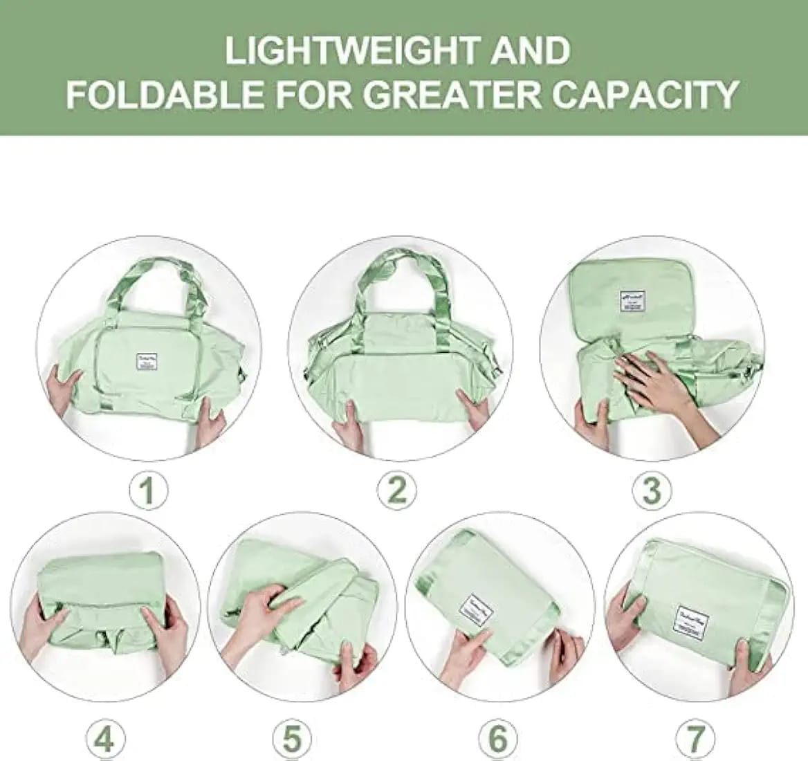 Travel Duffel Bag Shoulder Bag Expandable Folding Travel Bag for Women Girl Waterproof Lightweight Carry Luggage Bag for Travel