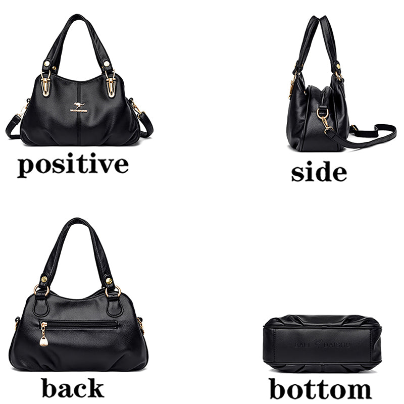 Luxury Simple 3-Layer Women's Handbag, Fashion Designer Shoulder Travel Messenger Bag